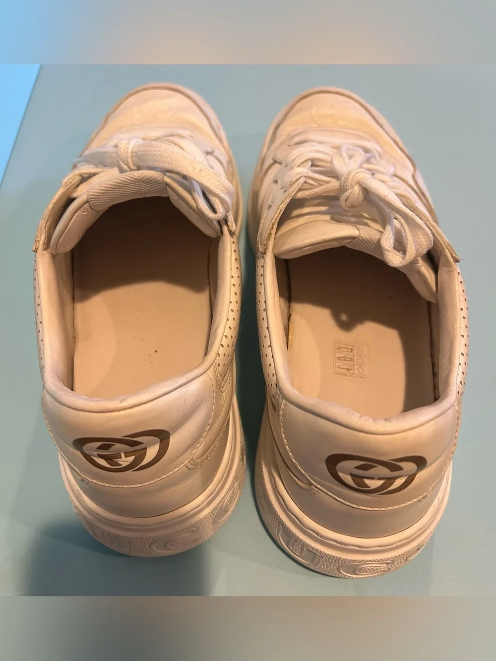 Gucci Men's White Leather Sneakers